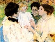 Mary Cassatt Women Admiring a Child USA oil painting artist
